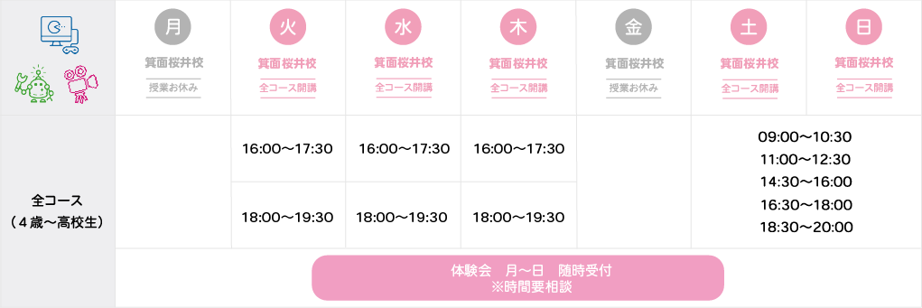 授業スケジュール
